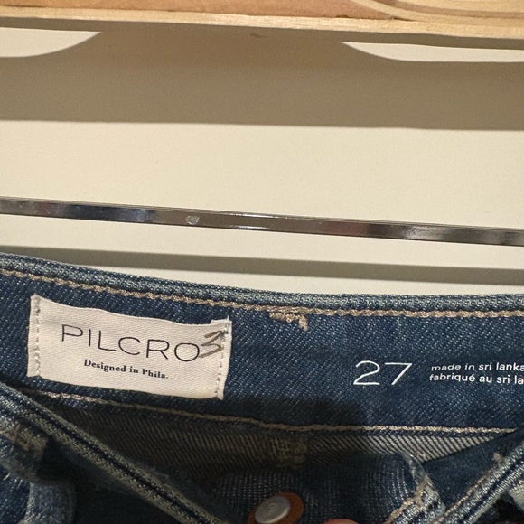 Anthropologie The Kayden Barrel Carpenter Jeans by Pilcro 27 Heart Dust Wash NWT - Picture 6 of 7